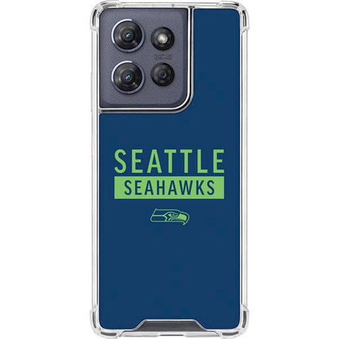 NFL Seattle Seahawks Blue Performance Series Moto G Play 5G (2025) Clear Case